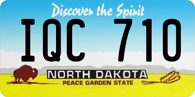 ND license plate IQC710