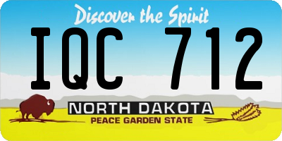 ND license plate IQC712