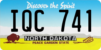 ND license plate IQC741