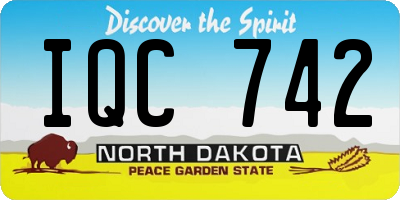 ND license plate IQC742
