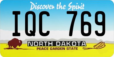 ND license plate IQC769