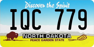 ND license plate IQC779