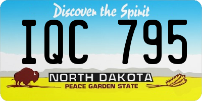 ND license plate IQC795