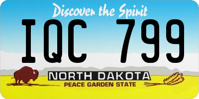 ND license plate IQC799