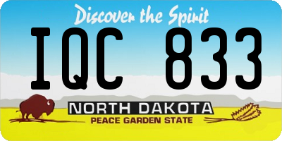 ND license plate IQC833