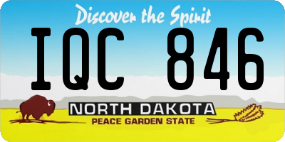 ND license plate IQC846