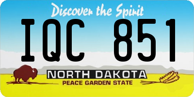 ND license plate IQC851