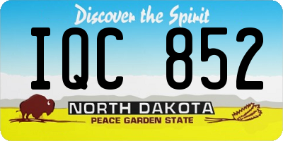 ND license plate IQC852