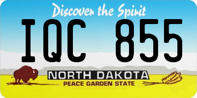 ND license plate IQC855