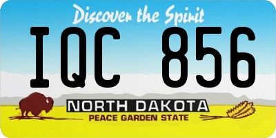 ND license plate IQC856