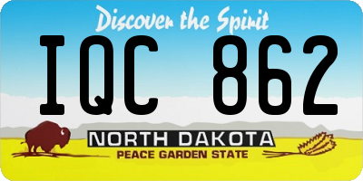 ND license plate IQC862