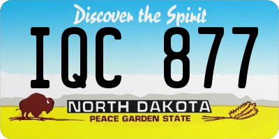 ND license plate IQC877