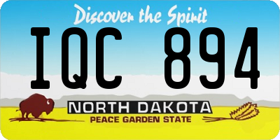 ND license plate IQC894