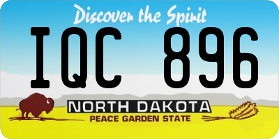 ND license plate IQC896