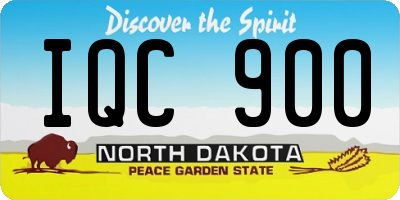 ND license plate IQC900