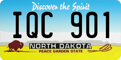 ND license plate IQC901