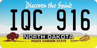 ND license plate IQC916