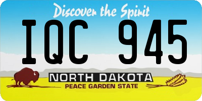 ND license plate IQC945