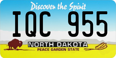 ND license plate IQC955