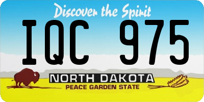 ND license plate IQC975