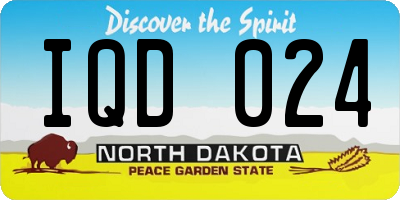ND license plate IQD024