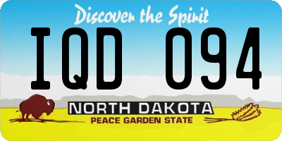 ND license plate IQD094