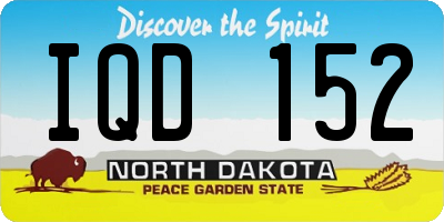 ND license plate IQD152
