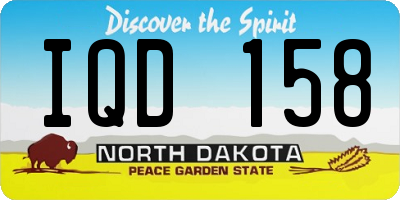 ND license plate IQD158