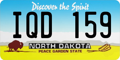 ND license plate IQD159