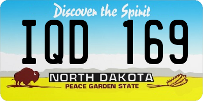ND license plate IQD169
