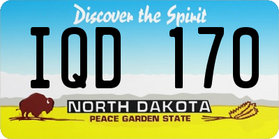 ND license plate IQD170