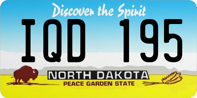 ND license plate IQD195