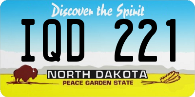 ND license plate IQD221