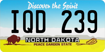 ND license plate IQD239