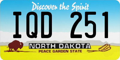 ND license plate IQD251