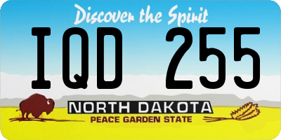 ND license plate IQD255