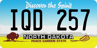 ND license plate IQD257