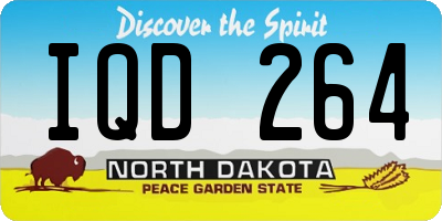 ND license plate IQD264