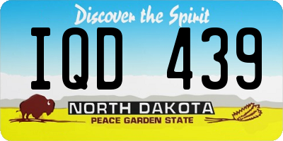ND license plate IQD439