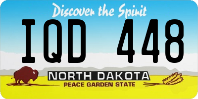 ND license plate IQD448