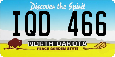 ND license plate IQD466