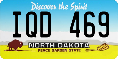 ND license plate IQD469