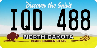 ND license plate IQD488