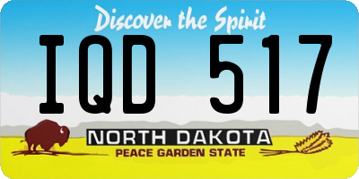 ND license plate IQD517
