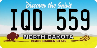 ND license plate IQD559