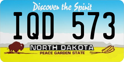 ND license plate IQD573