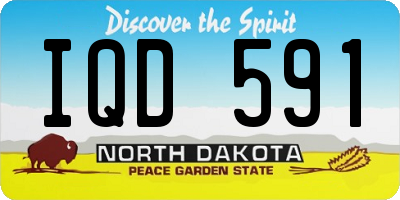 ND license plate IQD591