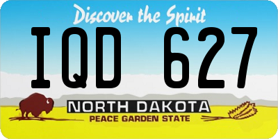 ND license plate IQD627