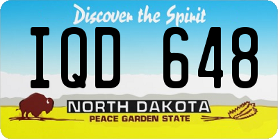 ND license plate IQD648