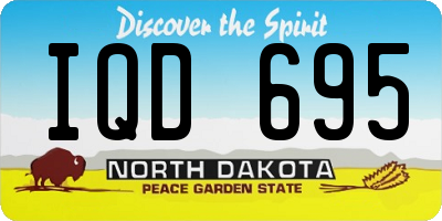 ND license plate IQD695